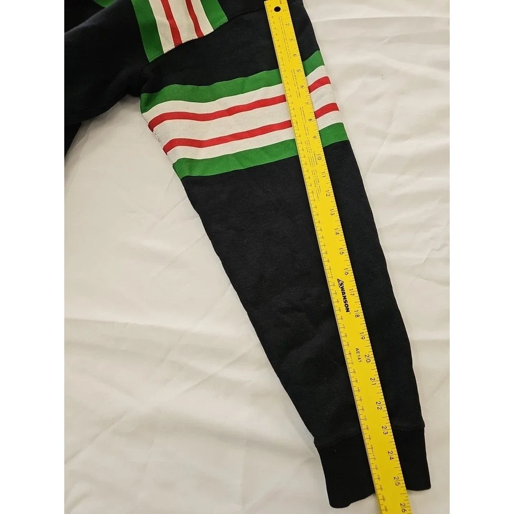 Gucci Men's Sweatshirt Interlocking GG Stripe Logo Hoodie Size XL Black